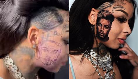 blueface post|Blueface Flaunts New Face Tattoos From Prison, His Mom。